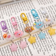 Kawaii Cloud Shape Keychains Fashion Star Acrylic Keyrings Handbag Charms Ornament Party Souvenir