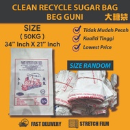 [Thickened] Used Sugar Bag Recycle 50kg /Guni Besar/Bag Gula/Beg Sampah/Gunny Bag Sack/Woven sugar b