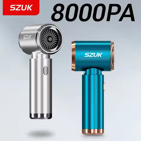 SZUK 8000Pa Mini Car Vacuum Cleaner Powerful Handheld Portable Cleaning Machine Strong Suction Wirel