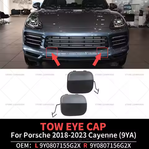 For 2018-2023 Porsche Cayenne（9YA ）Front Bumper Hook TOW EYE CAP OEM 9Y0807155G2X 9Y0807156G2X 9Y080