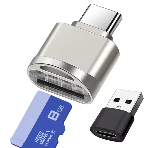Micro SD Card Reader, USB C to SD Card Reader, TF Memory Card Reader OTG Adapter USB 3.0 Card Reader