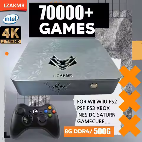 Dual System AK1 Pro Game Box 70000+GAME 8G RAM 500G Game System I5-6600 For PS2 PS3 WII SS NGC Sega 