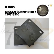 NISSAN SUNNY B110 / 120Y B210 D1005 FRONT BRAKE PAD