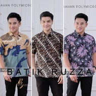 KEMEJA HITAM Men's Batik Shirt Short Sleeve Modern Motif Gray Sage Black Brown Adult Male Size M L Xl Xxl Vantela Viral