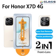 2 in 1 Honor X7D HD One-click Tempered Glass Screen Protector For Honor 400 X5B X6A X6B X6C X7B X7C 