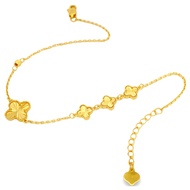 Top Cash Jewellery 916 Gold Clover Bracelet