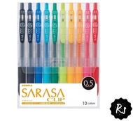 Zebra Sarasa Clip Gel Pen Set - 0.5mm and 0.3mm [SOLD AS SET of 5 or SET of 10]