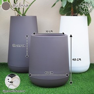 (ราคาพิเศษ) กระถางต้นไม้ kuppa9975N กระถางเบลล่า สไตล์มินิมอล ทรงอ้วน กระถางพลาสติกเกรดA รุ่นสูง 19