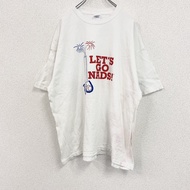 2000 年代 GILDAN 短袖印花 T 卹，情趣 T 卹，圓領，復古，白色，尺寸 2XL （古著）