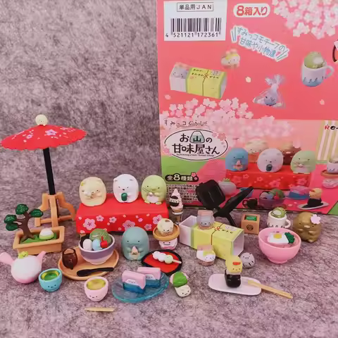 Rement Kawaii Sumikko Gurashi Shirokuma Neko Dessert Model Trendy Toys Blind Box Birthday Gift Deskt