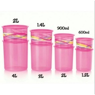 [Ready Stock] One Touch Lovely Pink Tupperware