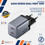 Vention FCD Charger 45W GaN5 Fast Charger Dual Port USB-C with PD 3.0 & PPS