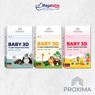 Proxima 4-ply Baby 3D Surgical Face Mask 20's (Zoo / Lippo Hippo / Bunnyboo)