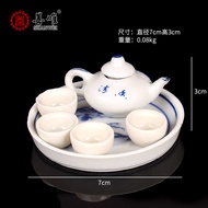 Shanwei Ceramics with Funeral Tasting Tea Set Tea Bowl Tea Cup Teapot with Funeral Ornaments Funeral