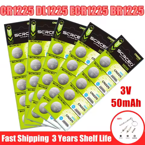 5-80pcs CR1225 3v Lithium Battery Bulk Compatible with CR 1225 Batteries BR1225 KL1225 ECR1225 for C