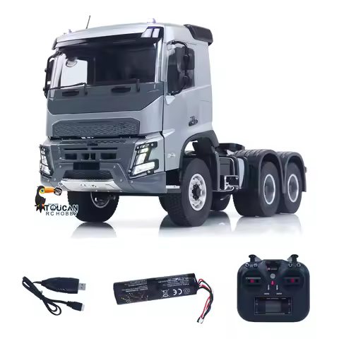 1/14 Double E E013 Remote Control Tractor Truck 6X4 FMX RC Car 2-Speed Transmission Vehicle Model Me