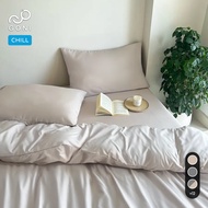 GONI CHILL duvet cover set in Beige color - Elastic bed sheets 4-25cm high, sizes 1m, 1m2, 1m4, 1m6,