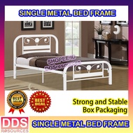 Single Bed Frame White /Metal Bed/Bedroom Furniture/Bed Base/Bed/Katil Single/Katil Besi/Katil bujan