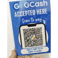 Laminated Gcash Qr Code Scan to pay Board Signage 250 microns Makapal