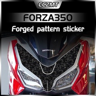 For HONDA FORZA 350 Forza350 2023 forged carbon fiber stickers fuel tank protection stickers decorat