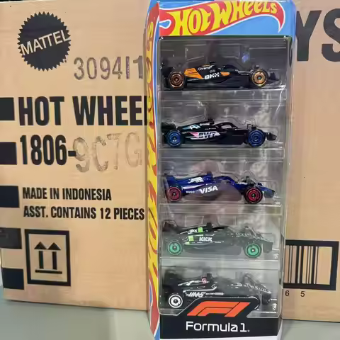 Original Hot Wheels X Formula 1 1/64 5-Pack Speed Champions Haas F1 Team Kick Sauber F1 Team Collect