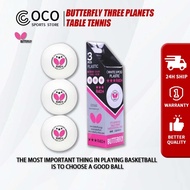 3 PCS 3-Star Butterfly Table Tennis Balls Ping Pong Ball 3 Bintang Bola Ping Pong