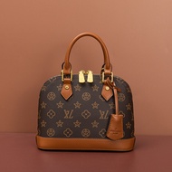 กระเป๋าผู้หญิงหนังแท้ CITEX LV รุ่นใหม่ 2025 กระเป๋าทรงเปลือกหอยขนาดเล็กแบบสะพายข้าง สไตล์ยุโรปและอเ