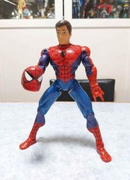 中古 絕版  1997 TOY BIZ 蜘蛛俠 Spider-Man 公仔，可除面具 , 高約 10.5吋