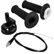 Amhousejoy 7/8" Twist Throttle Accelerator Handle Grips and Cable Set + Left Right Clutch Brake Hand