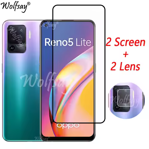 Full Cover Tempered Glass For Oppo Reno5 Lite Screen Protector For Oppo Reno 5 Lite Camera Glass For