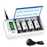 US/EU Plugs New Rechargeable LCD Display Smart Screen Battery Charger for 1.2v Ni-MH NI-CD AA/AAA/C/