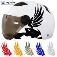 UQUEEN 2Pcs Creative Helmet Sticker Wings Feathers Design Removable Vinyl ReflectionDecal for Motorc