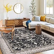 Washable Area Rug 6x9 | Non Slip Area Rug for Living Room, Bedrooms, Dining Room | Ultra-Soft Flanne