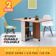 Foldable Smart Dining Table - Space Saver (6-8 pax)
