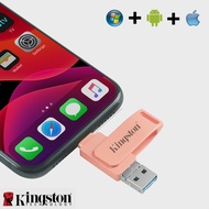 Kingston คีย์แท่ง USB OTG 3 In 1 USB แฟลชไดรฟ์256GB 512GB 1TB หน่วยความจำ OTG สำหรับ IPhone14/13/12/11 /X/ 8/7/6/ IPad แอนดรอยด์