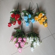 Bunga Mawar Plastik Dekorasi 9k/Bunga Hias Mawar/Bunga Mawar