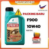 PETRONAS SPRINTA FULLY SYNTHETIC ENGINE OIL MINYAK HITAM 1L F900 F700 OIL FILTER YAMAHA Y15 Y16 LC13