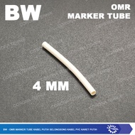 4 mm BW - OMR Marker Tube Cable Sleeve PVC Rubber White Cable