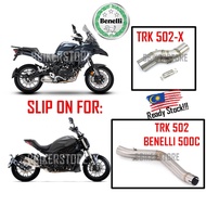 Benelli TRK 502X 502 X TRK502X TRK502 502C 502 C AK Motorcycle Exhaust Slip-On Middle Link Pipe