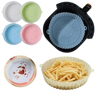 AirFryer Silicone Pot 7inch Air Fryers Oven Baking Tray Fried Pizza Chicken Basket Mat Round Replace