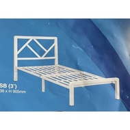 Harga Termurah Katil Besi Katil Single Katil Putih Metal Bed Tambah Foam Tilam Model TE900