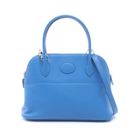 【二手】愛馬仕 HERMES 手提包 Bolide 27 2WAY 藍色 Zanzibar 皮革 Bolide 27 藍色 Zanzibar 女士二手 A