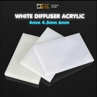 White Diffuser Acrylic Sheet Precut (4mm, 4.5mm, 6mm) 1 pc |Customized, Laser Cut-DF02