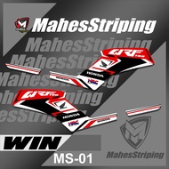 Honda WIN 100 Striping Sticker CRF Trill Design - WIN Motorcycle Variation Trim Sticker Code MS-01