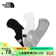 北面（The North Face）袜子中性款舒适透气三双装运动袜春季上新|7WI1 I69/黑色 L