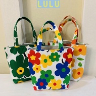 Double Layer Thicken Lunch Box Bag Mini Bag For Commute Floral With Zipper Cute Small Tote Students Girls Small Handbag Tote Bag Cute Bag Korean Bag Mini Bag Small Bag Ladies Bag