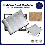 Stainless Steel Manhole Cover Mainhole Mosaic Cover Man Hole Frame Cover 12"x12"/18"x24"