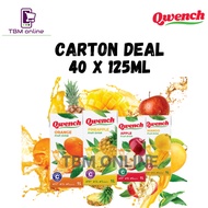 [Carton Deal] Qwench Fruit Juice Fruit Drink - Orange/ Mango/ Pineapple/ Apple (40x125ml)