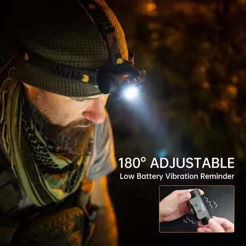 Wurkkos HD50 21700 Fishing Flashlight 4000LM IP67 Headlamp EDC Camping Hiking LED Lights XHP50.3 HI+