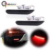 Smoked / Red Lens Red LED Rear Bumper Reflector Brake Tail, Fog Lights w/ Sequential Turn Signal For